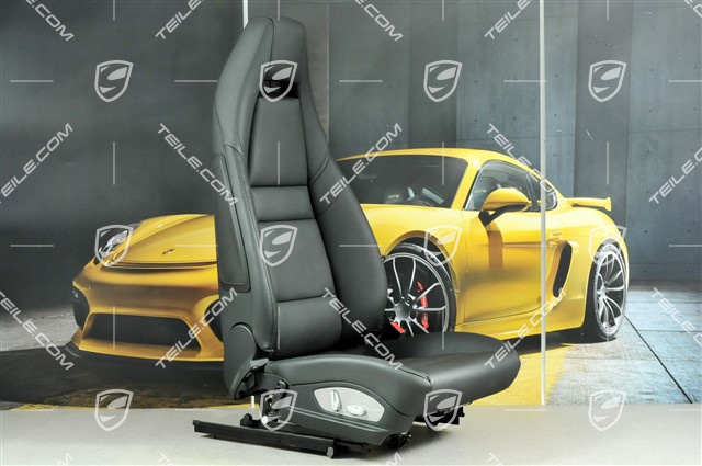 Seat, el. adjustment, leatherette, black, R