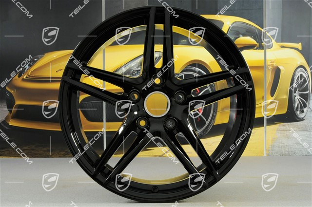 19" Komplet felg CarreraVI , 8,5J x 19 ET50 + 11J x 19 ET77, do użytku w zimie, czarny wysoki połysk