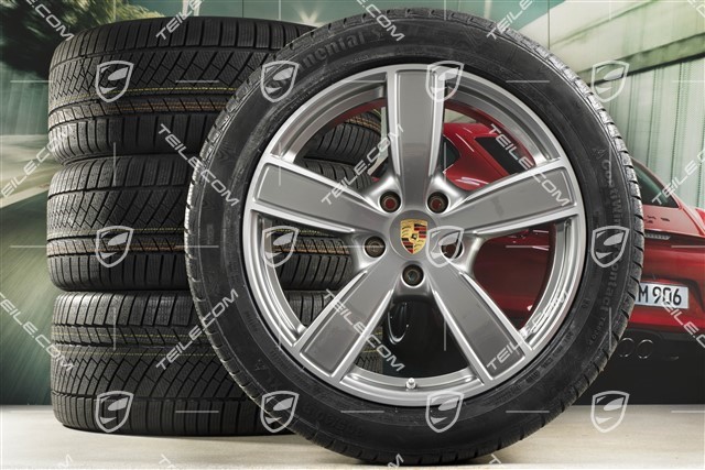 20" koła zimowe Cayenne Sport Classic Komfort, komplet, felgi 9J x 20 ET50 + 10,5J x 20 ET64 + NOWE opony zimowe Continental 275/45 R20 + 305/40 R20, z czujnikami ciśnienia