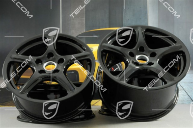 19" Felgensatz Carrera Classic, 8J x 19 ET57 + 11J x 19 ET51, schwarz hochglanz