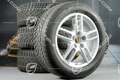 19" Koła zimowe Cayenne Turbo, 4x felgi 8,5 J x 19 ET 59 + 4x opony zimowe Dunlop 265/50 R 19 110V XL M+S, z czujnikami ciśnienia RDK