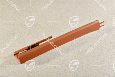 Front seat rail cover, front, Chestnut brown, L