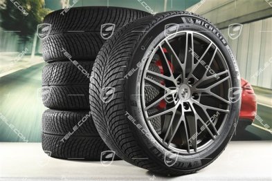 21" RS Spyder Design Winterräder Satz, Felgen 9,5J x 21 ET46 + 11,0J x 21 ET58 + NEUE Michelin Winterreifen 285/45 R21 + 305/40 R21, mit RDK-Sensoren, Turbonit
