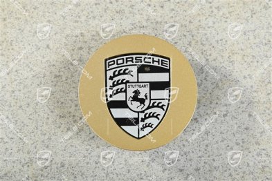 Radzierdeckel, konkav, Wappen Schwarz / Silber, Gold / Aurum-Satinmatt