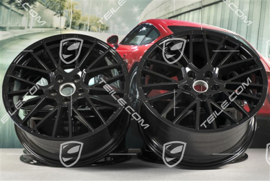 21" Felgensatz Cayenne RS Spyder, 11J x 21 ET49 + 9,5J x 21 ET46, schwarz hochglanz, für den Cayenne Coupé