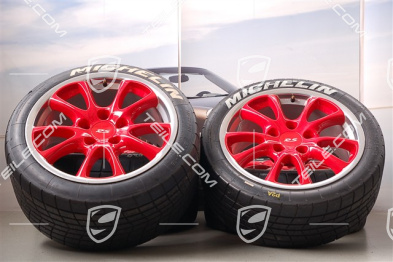 18" komplet felg GT3 RS, lakierowane na czerwono, Felgen 11J x 18 ET63 + 8,5J x 18 ET40