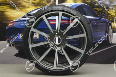 20" Sommerräder Satz Carrera Classic II, Felgen 8,5J x 20 ET51 + 11J x 20 ET52 + NEUE Pirelli P Zero Sommerreifen 245/35 ZR20 + 305/30 ZR20, ohne RDK-Sensoren