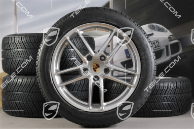 19" Panamera TURBO II koła zimowe, komplet, felgi 9J x 19 ET 60 + 10J x 19 ET61 + NOWE opony Michelin Pilot Alpine 3, 255/45 R19+285/40 R19, bez RDK