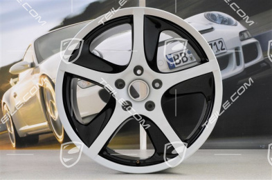 20" Felge Sport Techno, 10J x 20 ET55, silber + schwarz hochglanz