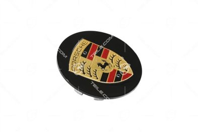 Center cap, concave, coloured crest, black high gloss