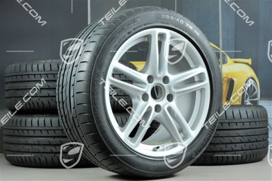 19-inch Panamera Turbo summer wheel set, front 9J x 19 ET60 + rear 10J x 19 ET61 + tyres 255/45 ZR19 + 285/40 ZR19, with TPM