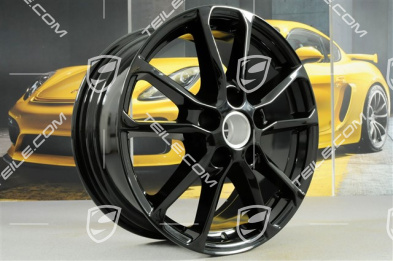 18'' Felge Cayenne Facelift 2014->, 8J x 18 ET 53, schwarz hochglanz