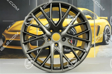 21" Komplet felg Panamera Sport Design, 9,5J x 21 ET71 + 11,5J x 21 ET69, Platinum satynowy mat