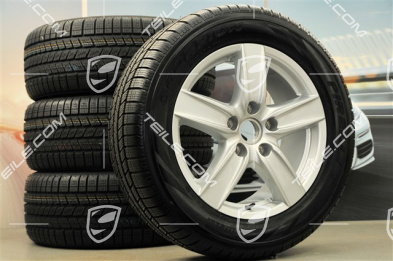 18" Koła zimowe Cayenne S III, 4x felgi 8 J x 18 ET 53 + 4x opony zimowe Pirelli 255/55 R18, z czujnikami ciśnienia RDK
