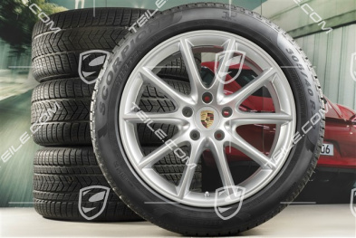 20" koła zimowe Cayenne Design, komplet, felgi 9J x 20 ET50 + 10,5J x 20 ET64 + opony zimowe Pirelli 275/45 R20 + 305/40 R20, z czujnikami ciśnienia