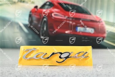 Emblemat / napis TARGA, na słupek B, Chromowany, L=R