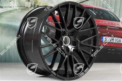 21-inch wheel rim, Cayenne RS Spyder, 11J x 21 ET49, black high gloss