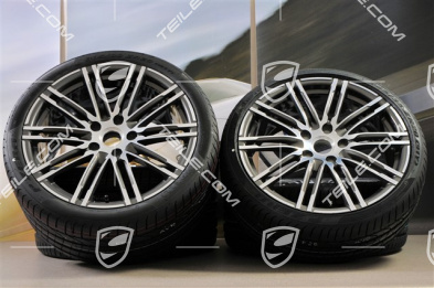 20" Turbo III Sommerräder Satz, Felgen 8,5J x 20 ET51 + 11J x 20 ET70 + NEUE Pirelli Sommerreifen 245/35 ZR20 + 295/30 ZR20, ohne RDK-Sensoren