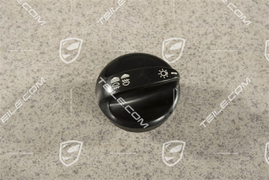 Headlight switch knob, glossy black