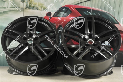 20" komplet felg "Macan Turbo", 9J x 20 ET26 + 10J x 20 ET19, CMS, czarny półmat