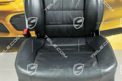 Seat, el adjustable, leather, Metropole blue, Draped, L