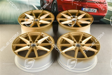 20"+21" Felgensatz Carrera S, Felgen 8,5J x 20 ET53 + 11J x 21 ET66, aurum-seidenmatt