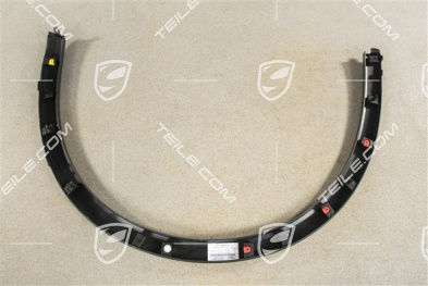 Wide wheel arch, front wing / fender moulding, black, L