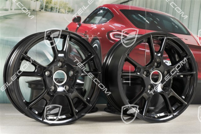 17" Felgensatz Boxster II, 6,5J x 17 ET55 + 8J x 17 ET40, schwarz hochglanz