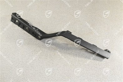 Rear bumper trim, version with tow hook, matt black, L, (without trim strip)