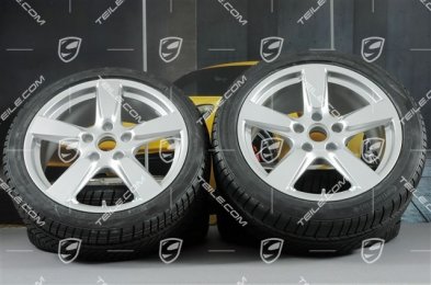 19" Koła zimowe komplet "Cayman S", felgi 8J x 19 ET57 + 9,5J x 19 ET45 + NOWE opony zimowe Continental WinterContact TS 830P 235/40 R19 + 265/40 R19, bez czujników RDK