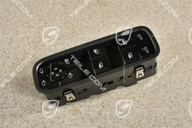 Power windows switch, Drivers side, Black Gloss
