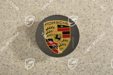 Radzierdeckel, konkav, farbiges Wappen, Titanium