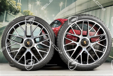 20" Turbo S Koła zimowe komplet do Turbo S / GTS, centralnie mocowane, felgi 8,5J x 20 ET51 + 11J x 20 ET59 + NOWE opony zimowe Pirelli Sottozero II 245/35 R20+295/30 R20, czujniki ciśnienia