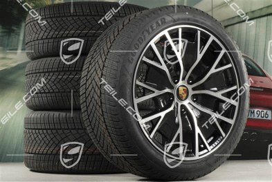 20" koła zimowe Turbo S Aero Design, komplet, felgi 9J x 20 ET54 + 11J x 20 ET60 + NOWE opony zimowe Goodyear 245/45 R20 + 285/40 R20