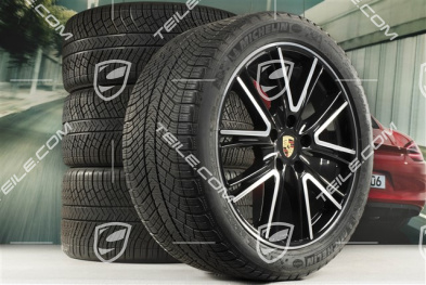 20-inch winter wheels set "Exclusive Design", rims 9,5 J x 20 ET71 + 10,5 J x 20 ET71 + Michelin Pilot Alpin 4 winter tires 275/40 R20 + 315/35 R20, black high gloss