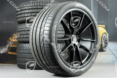 20-inch Carrera S III summer wheel set, 8,5J x 20 ET51 + 11J x 20 ET52 + NEW summer tyres 245/35 ZR20 + 305/30 ZR20, with TPMS, black sidematt
