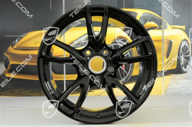 18-inch Carrera IV wheel set, 8J x 18 ET57 + 10,5J x 18 ET60, C2 / C2S, black high gloss