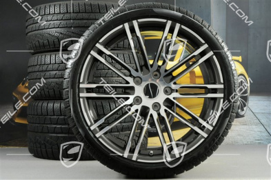 20" koła zimowe "Turbo", komplet, felgi 8,5J x 20 ET51 + 11J x 20 ET56 + NOWE opony zimowe Pirelli 245/35 R20 + 295/30 R20, z czujnikami ciśnienia