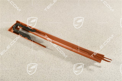 Front seat rail cover, front, Chestnut brown, L