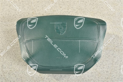 Airbag, 4-spoke, leather, nephrite-green