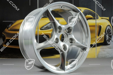 18-inch Carrera wheel rim set, 8J x 18 ET50 + 10J x 18 ET65, polished (shot blasting), Anniversary Edition "40 Years 911"