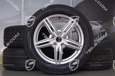 19" Cayenne Design II Winterräder Satz, 4x Felgen 8,5 J x 19 ET 59 + 4x Dunlop Winterreifen 265/50 R 19 110V XL M+S, mit RDK-Sensoren