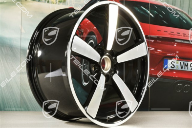 20" Felga Turbo Exclusive Design, 9,5J x 20 ET44, czarny wysoki połysk