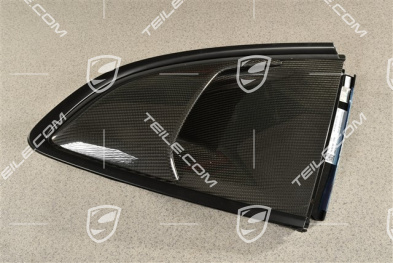 GT4RS, Weissach Paket, Abdeckung Seitenfenster Lufteinlass, carbon glanzend, L