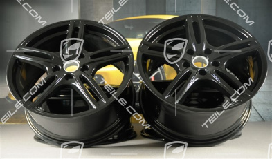 20" Felgensatz Turbo, 10,5J x 20 ET71 + 9,5J x 20 ET71, für Winterbetrieb, Schwarz Hochglanz