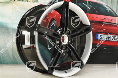 21" felga Mission E Design, 9,5J x 21 ET60, srebrna błyszcząca + czarna