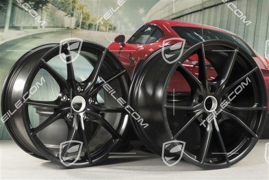 20" Komplet felg Carrera S IV, 8,5J x 20 ET49 + 11J x 20 ET56, do kół zimowych, C4/C4S/GTS, czarny satynowy mat