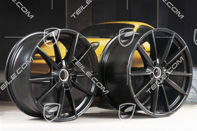 20+21" Felgensatz Carrera S, Felgen: vorne 8,5J x 20 ET53 + hinten 11,5J x 21 ET67, schwarz seidenmatt