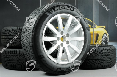 19-inch Cayenne S winter wheel set, rims 8,5J x 19 ET47 + 9,5J x 19 ET54 + NEW Michelin winter tyres 255/55 R19 + 275/50 R19, with TPMS