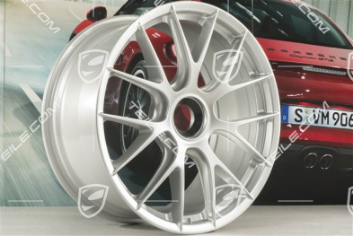 20"+21" GT2RS/GT3RS Magnesium wheel rim set, wheel rims 9,5 J x 20 ET50 + 12,5 J x 21 ET48, brilliant silver